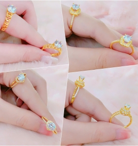 NHẪN KIM CƯƠNG 24K