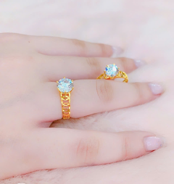 NHẪN KIM CƯƠNG 24K