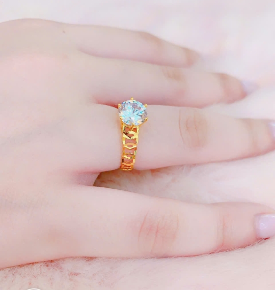 NHẪN KIM CƯƠNG 24K