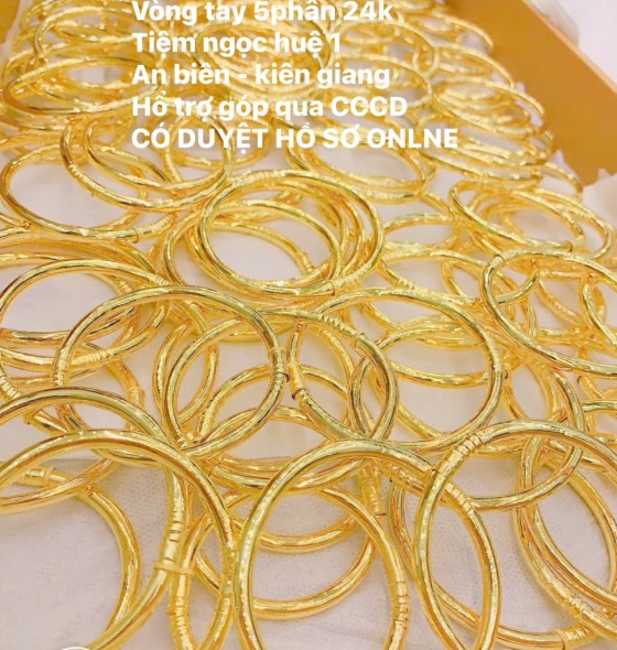 Vòng tay 5 phân 24k